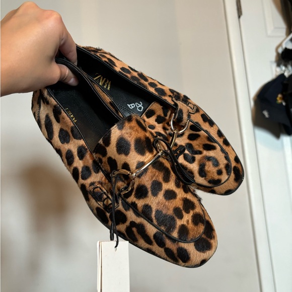 NWT ZARA cheetah print loafer slip ons - Picture 8 of 9